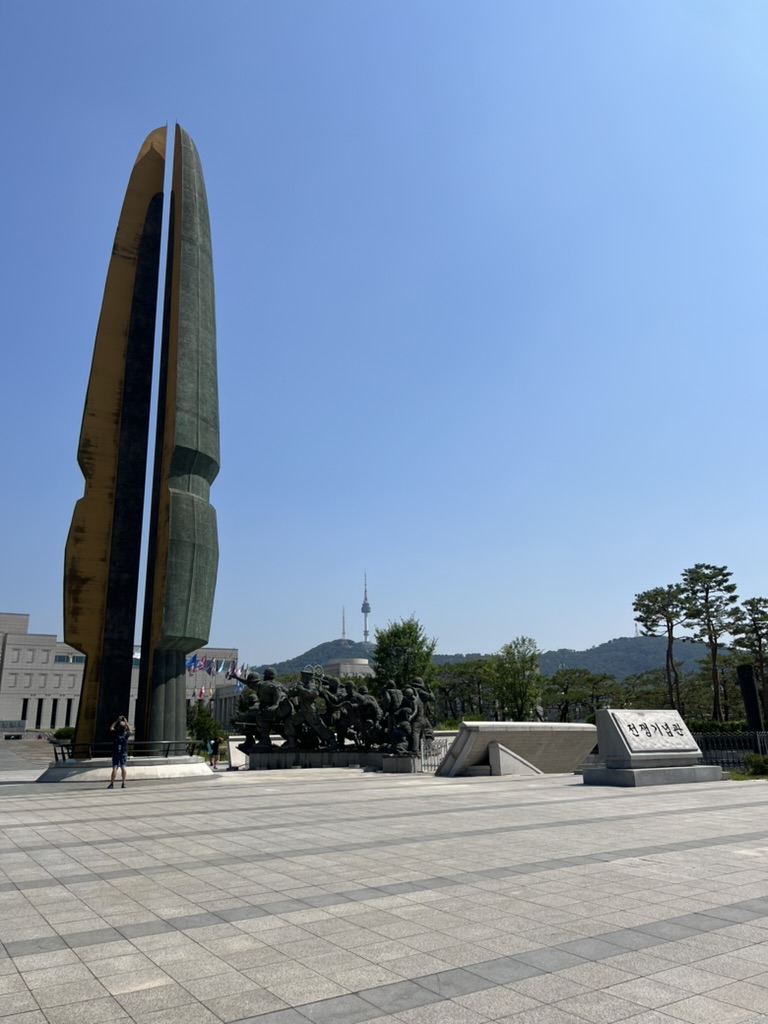 Outside the War Memorial Museum in Seoul, South Korea